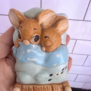 Bunnies Rabbits at Bedtime, Pendlefin TWINS, made in England, Vintage